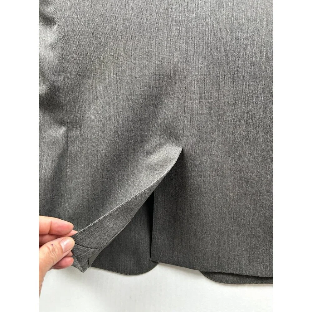 Massarotti Italy Men’s‎ Blazer Jacket 42R Gray Wool Blend Two Button Suit Coat